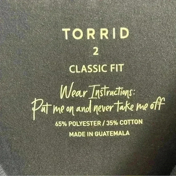 Torrid classic fit tunic top crewneck cotton blend loungewear. 2X - Picture 4 of 4